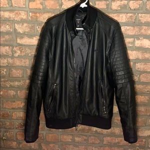 Guess Men’s Black Faux Leather Jacket